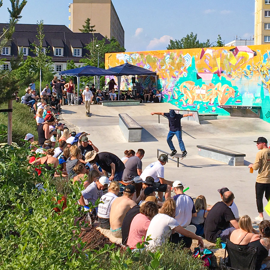 Skatejam 2018 auf der Skateanlage im neu entstandenen Bürgerpark am Johannesfeld