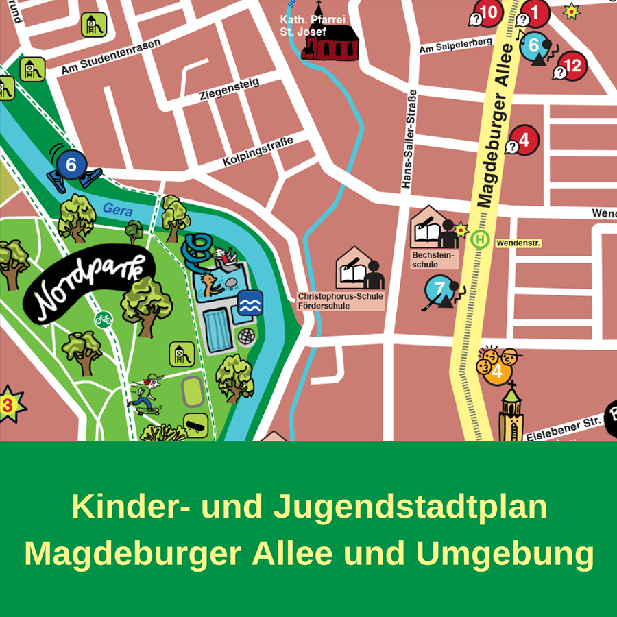 Kinder- und Jugendstadtplan - Magdeburger Allee und Umgebung