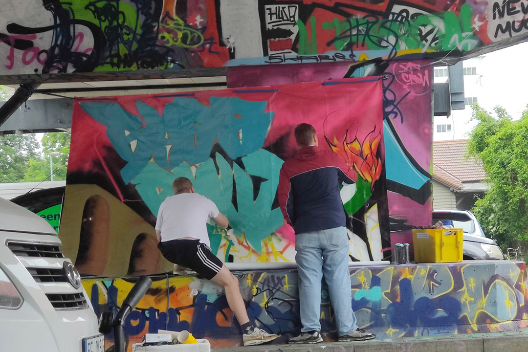 Workshoptag an der Wall of Fame - Kulturkarawane New Challenge Accepted